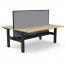 Boost Static Back to Back Desk Workstation With Screen and Cable Tray SB2PWSCT1275 NO/BL-1200