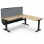 Boost Static Corner Desk Workstation With Screne and Cable Tray SBCNRWSCT1P1515 NO/BL-1515