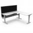 Boost Static Corner Desk Workstation With Screen and Cable Tray SBCNRWSCT1P1515 NW/WS-1515