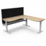 Boost Static Corner Desk Workstation With Screen and Cable Tray SBCNRWSCT1P1515 NO/WS-1515