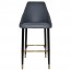 Carmen Bar Stool Black Brass Steel Legs 75cm