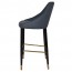 Carmen Bar Stool Black Brass Steel Legs 75cm