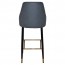 Carmen Bar Stool Black Brass Steel Legs 75cm