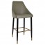 Carmen Bar Stool Black Brass Steel Legs 75cm