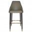 Carmen Bar Stool Black Brass Steel Legs 75cm