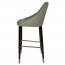 Carmen Bar Stool Black Brass Steel Legs 75cm