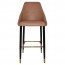 Carmen Bar Stool Black Brass Steel Legs 75cm