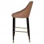 Carmen Bar Stool Black Brass Steel Legs 75cm