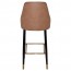 Carmen Bar Stool Black Brass Steel Legs 75cm