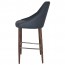 Carmen Bar Stool Light Walnut Steel Legs 75cm