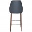 Carmen Bar Stool Light Walnut Steel Legs 75cm