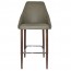 Carmen Bar Stool Light Walnut Steel Legs 75cm