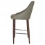 Carmen Bar Stool Light Walnut Steel Legs 75cm