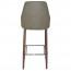 Carmen Bar Stool Light Walnut Steel Legs 75cm