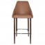 Carmen Bar Stool Light Walnut Steel Legs 75cm