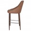 Carmen Bar Stool Light Walnut Steel Legs 75cm