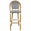 Chevron Parisian Wicker Outdoor Bar Stool 75cm