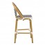 Chevron Parisian Wicker Outdoor Bar Stool 75cm