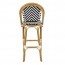 Chevron Parisian Wicker Outdoor Bar Stool 75cm
