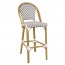 Chevron Parisian Wicker Outdoor Bar Stool 75cm