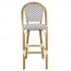 Chevron Parisian Wicker Outdoor Bar Stool 75cm