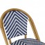 Chevron Wicker Outdoor Bar Stool 75cm