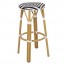Chevron Wicker Outdoor Bar Stool Stackable