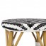 Chevron Wicker Outdoor Bar Stool Stackable