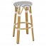 Chevron Wicker Outdoor Bar Stool Stackable