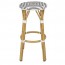 Chevron Wicker Outdoor Bar Stool Stackable