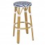 Chevron Wicker Outdoor Bar Stool Stackable