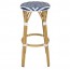 Chevron Wicker Outdoor Stool Stackable
