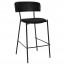 Clara Bar Stool Black Frame with Upholstery 77cm
