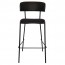 Clara Bar Stool Black Frame with Upholstery 77cm