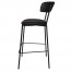 Clara Bar Stool Black Frame with Upholstery 77cm