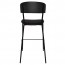 Clara Bar Stool Black Frame with Upholstery 77cm