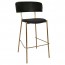 Clara Bar Stool Brass Frame with Upholstery 77cm
