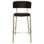 Clara Bar Stool Brass Frame with Upholstery 77cm