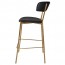 Clara Bar Stool Brass Frame with Upholstered 77cm