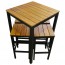 Commercial Outdoor Bar Table and Stools Black