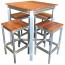 Commercial Outdoor Bar Table and Bar Stools