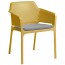Contemporary Arm Chair - Yellow - Gray Cushion
