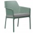Contemporary Lounge Chair - Green - Gray Cushion