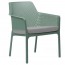 Contemporary Lounge Chair - Green - Gray Cushion