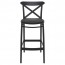 Cross Back Outdoor Bar Stool 75cm 