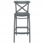Cross Back Outdoor Bar Stool 75cm
