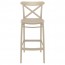 Cross Back Outdoor Bar Stool 75cm