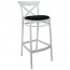 Cross Back Outdoor Bar Stool Upholstered