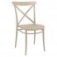 Cross Back Outdoor Dining Chair Stackable