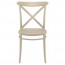 Cross Back Outdoor Dining Chair Stackable